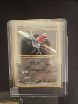 Pokemon TCG Skarmory Japanese Neo Genesis Holo Rare Card No.227 played - Image 1