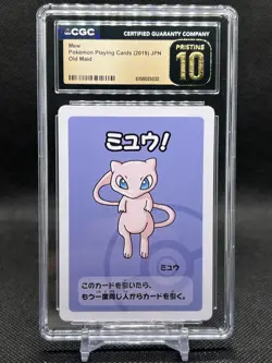 🔥CGC PRISTINE 10🔥MEW POKEMON OLD MAN PLAYING CARDS - Image 1