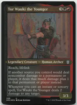 Tor Wauki the Younger Foil Etched Commander: Dominaria United LP MTG - Image 1