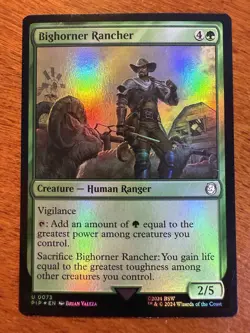 Bighorner Rancher FOIL MTG Fallout NM-M 73 - Image 1
