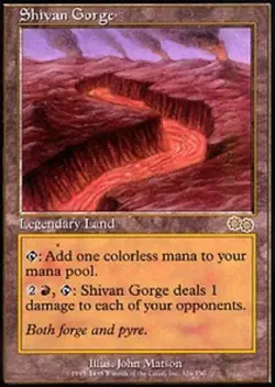 Shivan Gorge - Urza's Saga #326/335 MTG Magic The Gathering - Image 1