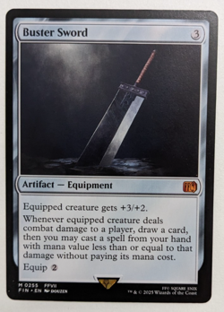 Buster Sword (0255) Final Fantasy FIN, Magic MtG, Regular - NM Pack Fresh! - Image 1