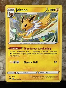 Pokemon TCG ~ Jolteon Cosmos Holo Promo Rare (SWSH: Vivid Voltage 47/185) NIM - Image 4
