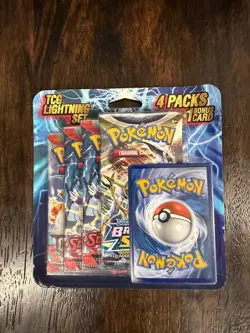 Pokemon TCG Lightning Set 4 Packs + 1 Bonus Card! New/Sealed Brilliant Stars - Image 1