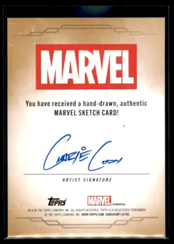 2025 Topps Chrome Marvel Studios SKETCH Storm Artist Charlie Cody Auto 1/1 - Image 2