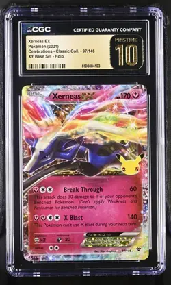 Pokemon Xerneas EX 2021 Celebrations - Classic Coll. 97/146 CGC PRISTINE 10 - Image 1