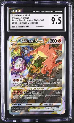 CGC 9.5 Charizard VSTAR Black Star Promo SWSH262 UPC Pokemon Card - Image 1