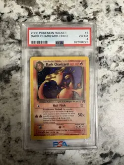 2000 POKEMON ROCKET #4 DARK CHARIZARD-HOLO PSA 4 - Image 1