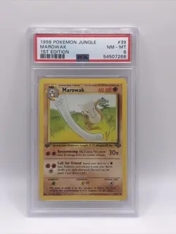 PSA 8 Pokemon Jungle Marowak 1st Edition - Image 1