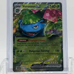 Pokemon TCG Stellar Crown Venusaur ex #001/142 Stamped Promo NM - Image 1