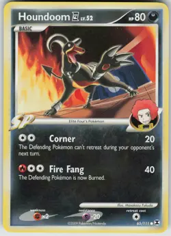 Pokemon Houndoom E4 65/111 Rising Rivals Common NM - Image 1