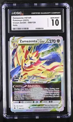 Pokemon Zamazenta VSTAR 2023 Crown Zenith 099/159 CGC 10 - Image 1