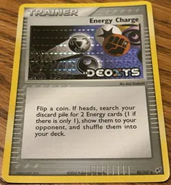 2005 Pokemon EX Deoxys Energy Charge #86/107 Reverse Holo Trainer Stamped LP 🔥 - Image 1