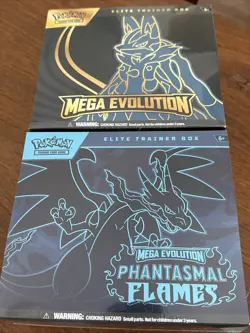Pokemon TCG: Mega Evolution Phantasmal Flames Elite Trainer Box ETB - Set of 2 - Image 1