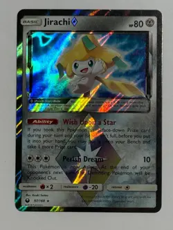 Pokemon TCG Jirachi Prism Star 97/168 Prism Rare SM - Celestial Storm - Image 1