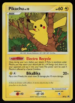 Pikachu DP16 Promo HOLO DP Black Star Promos Pokemon - Image 1