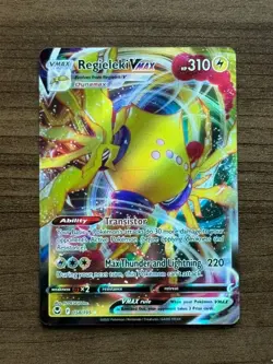 Pokemon Regieleki VMAX 058/195 Swsh12: Sword & Shield - Silver Tempest Holo NM - Image 1