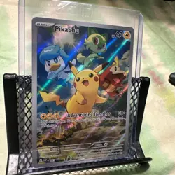 Pokemon TCG Pikachu SVP Paldea Evolved Black Star Promo Full Art Holo New Sealed - Image 2