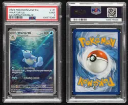 Wartortle Illustration Rare Pokemon Scarlet & Violet 151 MEW PSA 9 MINT - Image 3