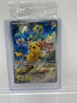 Pokemon TCG Pikachu 027 Promo Holo Black Star Paldea Evolved LP Sealed - Image 1