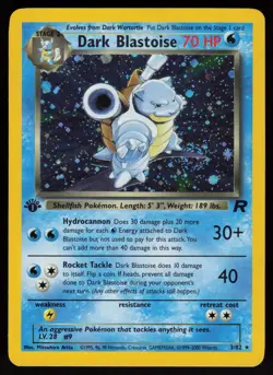 Dark Blastoise 3/82 Rare Team Rocket Holo 1st Edition Pokemon - Image 1