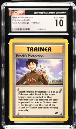 Pokemon 2000 Brock's Protection Gym Challenge 101/132 CGC 10 - Image 1