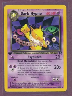 1999 Pokemon First Edition Dark Hypno 9/82!!! - Image 1
