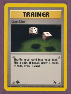1999 Pokemon First Edition Trainer Gambler 60/82!!! - Image 1
