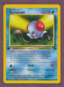 1999 Pokemon First Edition Tentacool 56/62!! - Image 1