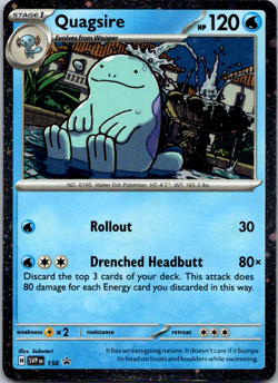 Quagsire Pokemon Scarlet & Violet SVP 156 Cosmos Holo Black Star Promo NM - Image 1