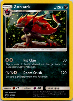 Zoroark SM89 Sun & Moon Black Star Promo Cosmos Holo 2017 Pokemon Near Mint NM - Image 1