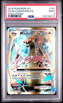 Pokemon M Charizard EX Evolutions #101/108 Full Art - PSA 9 (2016) - Image 1