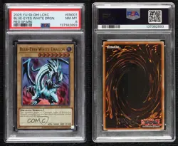 Blue-Eyes White Dragon YuGiOh Legendary Collection Kaiba Reprint PSA 8 - Image 3