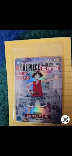 One Piece Monkey D Luffy College Basketball US Voyage Game Card Gonzaga 1/31/26 - Image 5