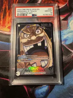 One Piece Marshall.D.Teach OP09-081 Leader Alternative Art PSA 10 GEM MINT - Image 1