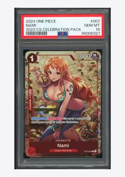 One Piece PSA 10 Nami C Promo 2024 ST01-007 CS Celebration Pack English - Image 1