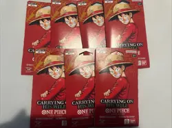 One Piece (OP-13) Carrying on His Will Sleeved Booster Packs Lot of 7 Bandai New - Image 1