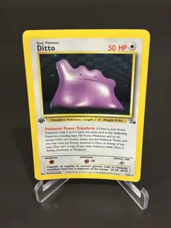 Pokemon TCG Ditto Fossil 3/62 1st Edition Holo Rare Card - Image 1