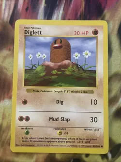 DIGLETT - 47/102 - Base Set SHADOWLESS - Pokemon Card - - Image 1