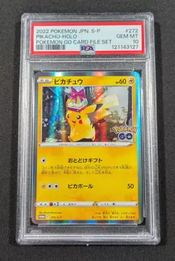 Pokemon Card Japanese Holo Pikachu 272/S-P PSA 10 GEM MINT GO File Promo - Image 1