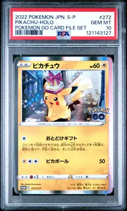 Pokemon Card Japanese Holo Pikachu 272/S-P PSA 10 GEM MINT GO File Promo - Image 3