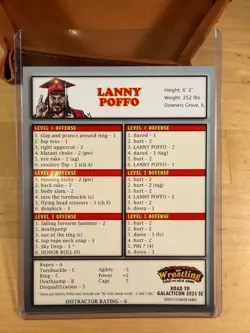 2025 The Genius Lanny Poffo SE Filsinger Games Legends of Wrestling Game Card - Image 3