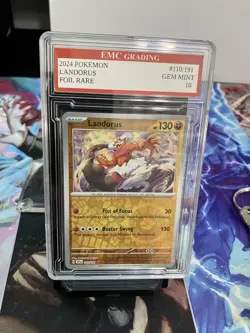 LANDORUS HOLO FOIL #110/191 Pokemon RARE Card GRADED 10 MINT - Image 1