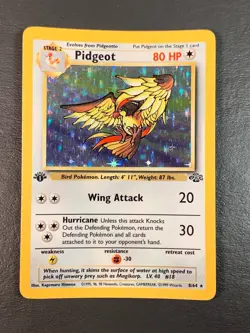 Pidgeot Jungle Set 8/64 1st Edition Halo Pokemon TCG Card - Vintage - Image 1