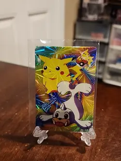 1999 Pokemon Pocket Monsters Bandai Sticker/Card #62 Pikachu Seal Nm - Image 1