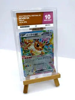 Pokemon Card Eevee EX Holo Terastal Festival 126/187 Japanese Edition ACE 10 Gem - Image 1