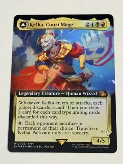 MTG Final Fantasy English Kefka, Court Mage Extended Art 0496 Foil - Image 1