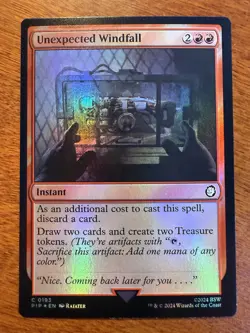 Unexpected Windfall FOIL MTG Fallout NM-M 193 - Image 1