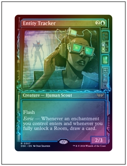 1x Entity Tracker, Showcase Art - Foil, Magic MTG NM - Image 1