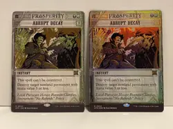 2x NM Abrupt Decay MTG Outlaws of Thunder Junction: Breaking News x1 Foil ! - Image 1